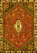 Machine Washable Persian Yellow Traditional Rug, wshtr915yw