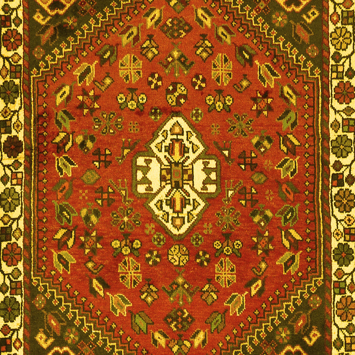Machine Washable Persian Yellow Traditional Rug, wshtr915yw