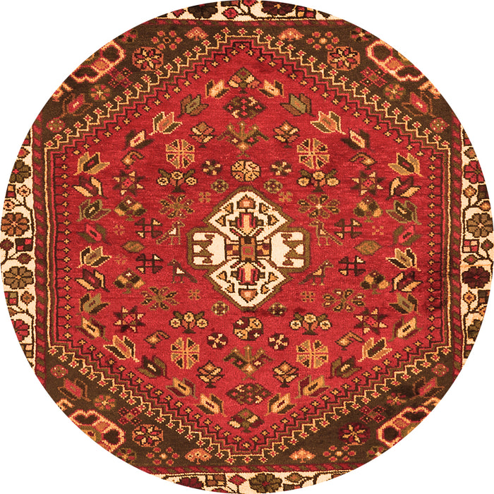 Square Persian Orange Traditional Rug, tr915org