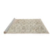 Sideview of Machine Washable Traditional Tan Brown Rug, wshtr916