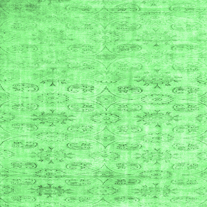 Square Machine Washable Persian Emerald Green Traditional Area Rugs, wshtr916emgrn