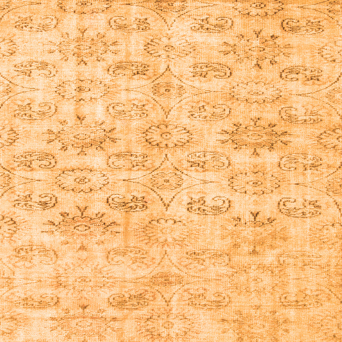 Serging Thickness of Machine Washable Persian Orange Traditional Area Rugs, wshtr916org