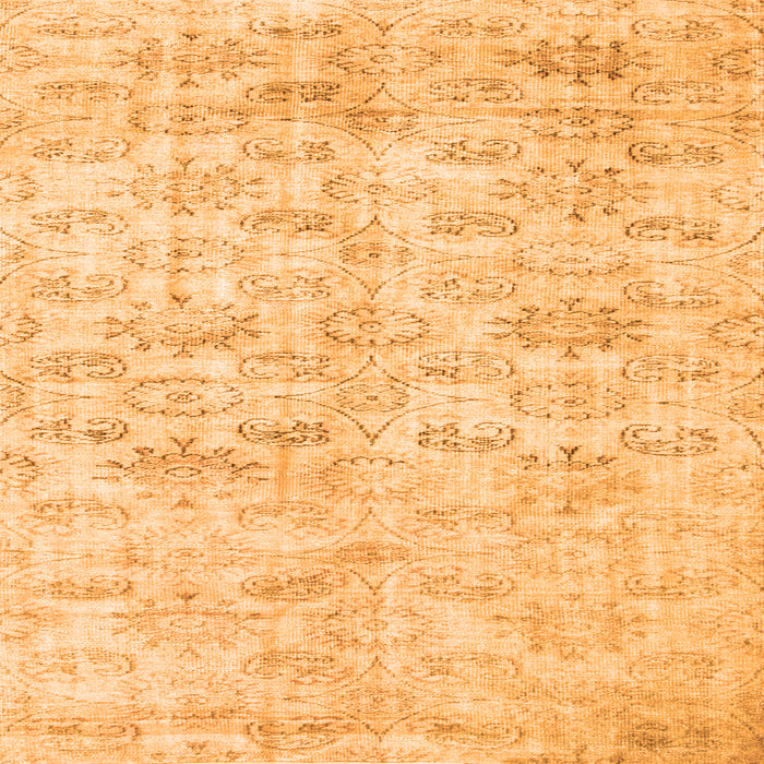 Round Machine Washable Persian Orange Traditional Area Rugs, wshtr916org