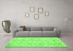 Machine Washable Persian Green Traditional Area Rugs in a Living Room,, wshtr916grn