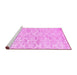 Sideview of Machine Washable Persian Pink Traditional Rug, wshtr916pnk