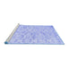 Sideview of Machine Washable Persian Blue Traditional Rug, wshtr916blu