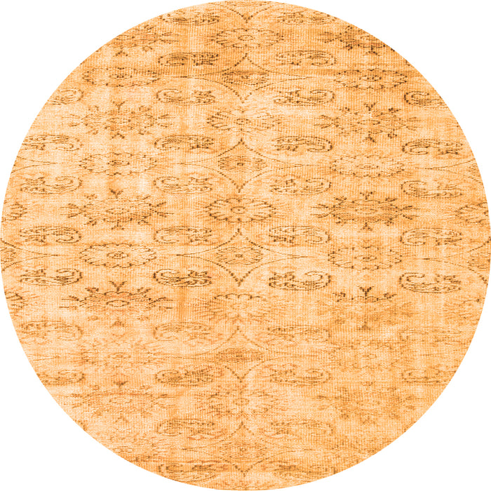 Square Persian Orange Traditional Rug, tr916org