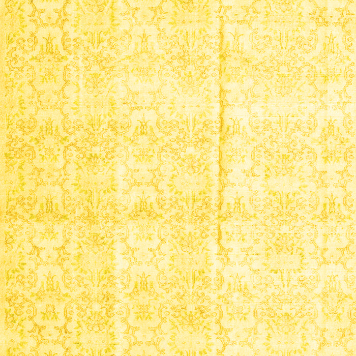Machine Washable Persian Yellow Traditional Rug, wshtr917yw