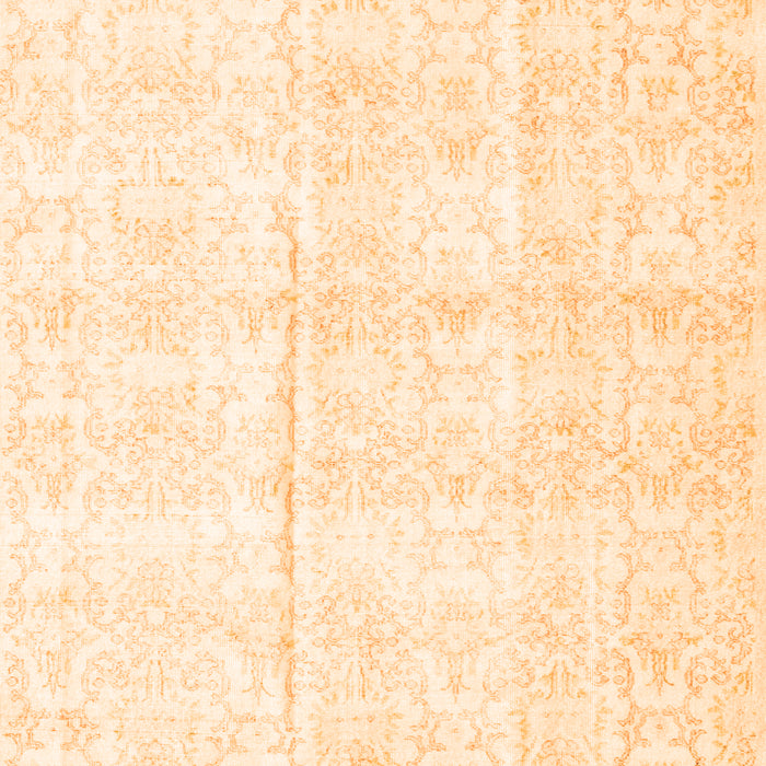 Serging Thickness of Machine Washable Persian Orange Traditional Area Rugs, wshtr917org