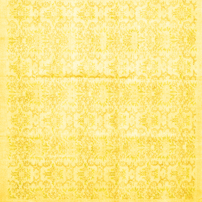 Square Persian Yellow Traditional Rug, tr917yw