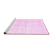 Sideview of Machine Washable Persian Pink Traditional Rug, wshtr917pnk