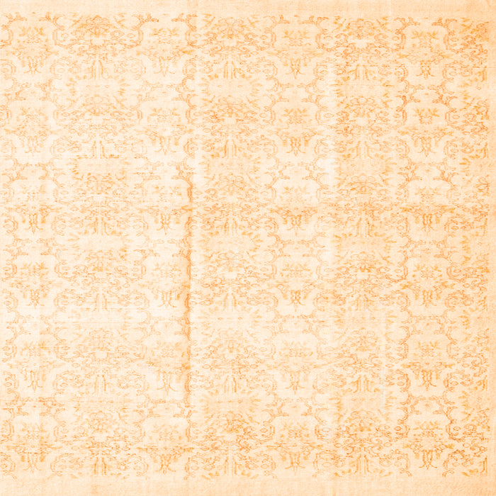 Round Machine Washable Persian Orange Traditional Area Rugs, wshtr917org