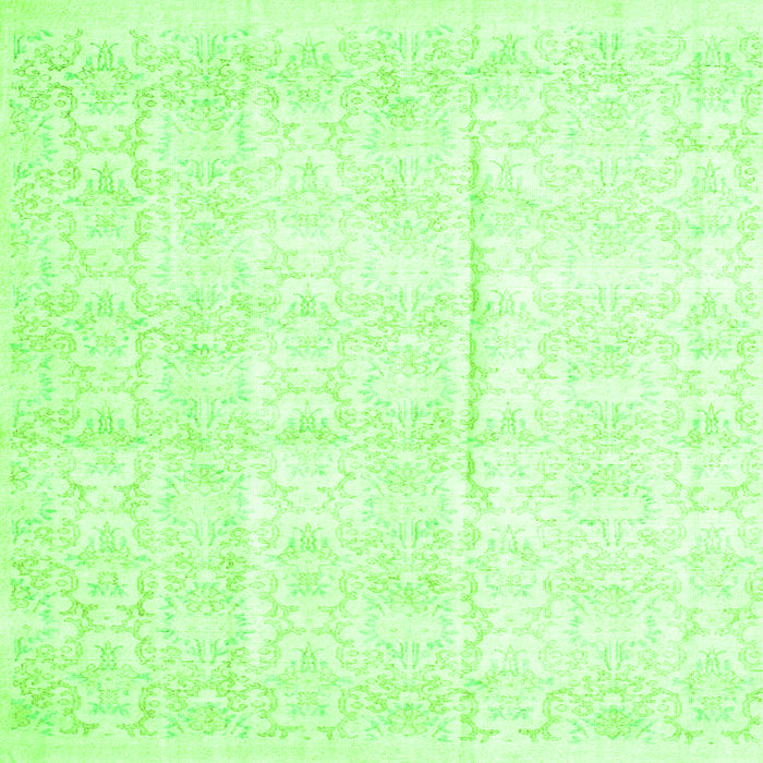 Serging Thickness of Persian Green Traditional Rug, tr917grn