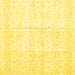 Square Machine Washable Persian Yellow Traditional Rug, wshtr917yw