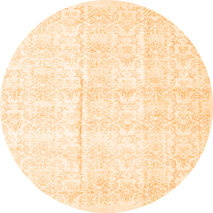 Square Persian Orange Traditional Rug, tr917org