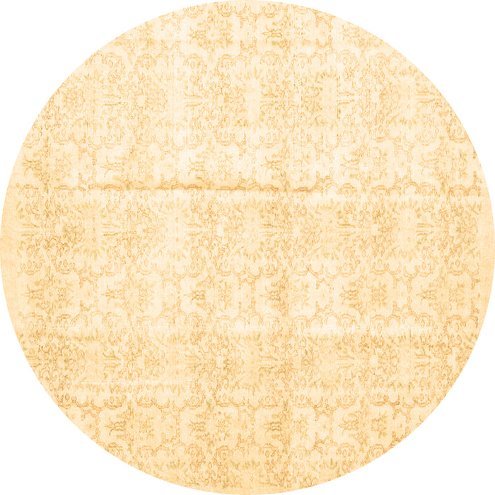 Round Machine Washable Persian Brown Traditional Rug, wshtr917brn