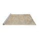 Sideview of Machine Washable Traditional Brown Rug, wshtr918