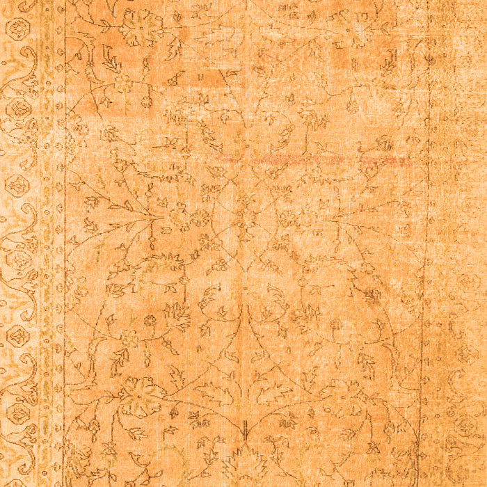 Serging Thickness of Machine Washable Persian Orange Traditional Area Rugs, wshtr918org