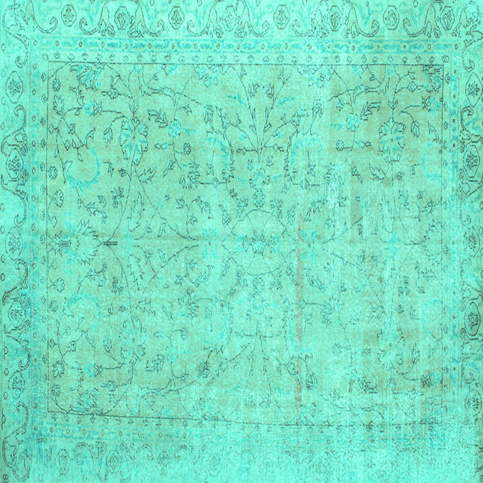 Square Persian Turquoise Traditional Rug, tr918turq
