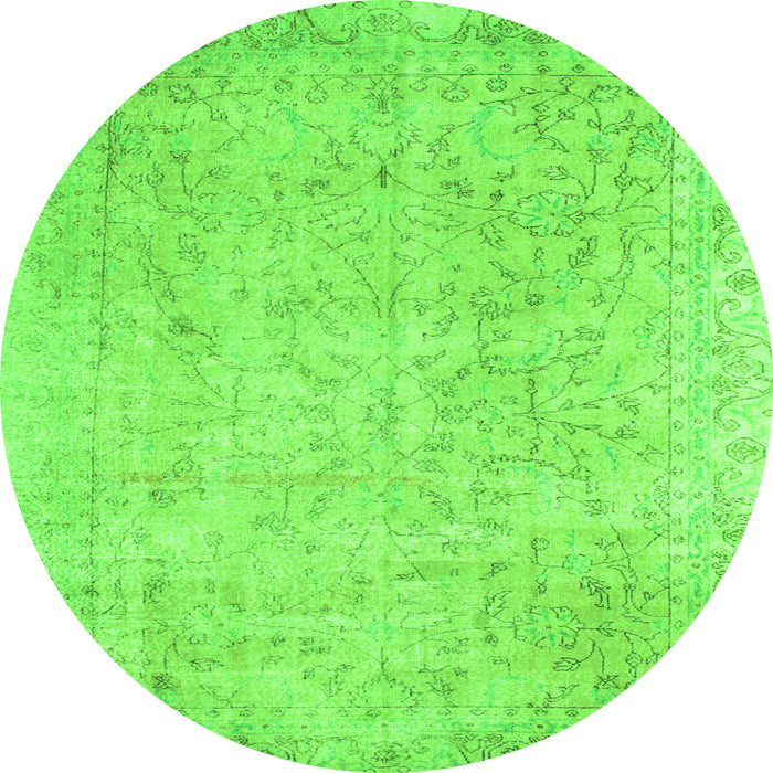 Square Persian Green Traditional Rug, tr918grn