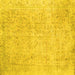 Square Machine Washable Persian Yellow Traditional Rug, wshtr918yw