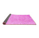 Sideview of Persian Pink Traditional Rug, tr918pnk