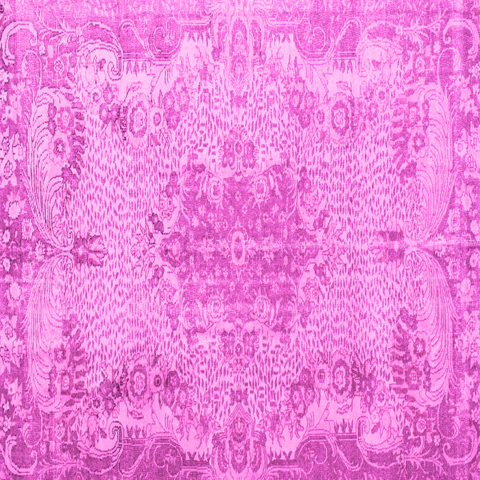 Square Machine Washable Persian Pink Traditional Rug, wshtr919pnk