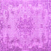 Square Machine Washable Persian Purple Traditional Area Rugs, wshtr919pur