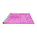 Sideview of Machine Washable Persian Pink Traditional Rug, wshtr919pnk