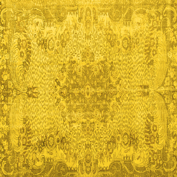 Square Persian Yellow Traditional Rug, tr919yw
