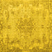 Square Persian Yellow Traditional Rug, tr919yw