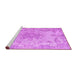 Sideview of Machine Washable Persian Purple Traditional Area Rugs, wshtr919pur