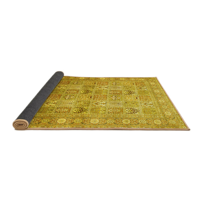Sideview of Persian Yellow Traditional Rug, tr91yw