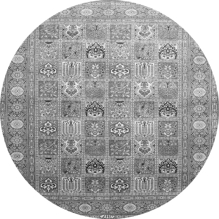 Machine Washable Persian Gray Traditional Rug, wshtr91gry