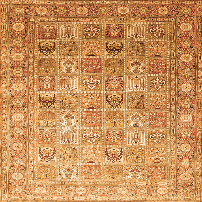 Serging Thickness of Persian Orange Traditional Rug, tr91org