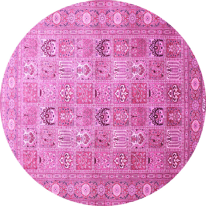 Round Persian Pink Traditional Rug, tr91pnk