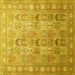 Square Persian Yellow Traditional Rug, tr91yw