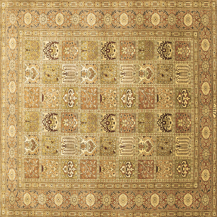 Square Machine Washable Persian Brown Traditional Rug, wshtr91brn