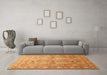 Machine Washable Persian Orange Traditional Area Rugs in a Living Room, wshtr91org