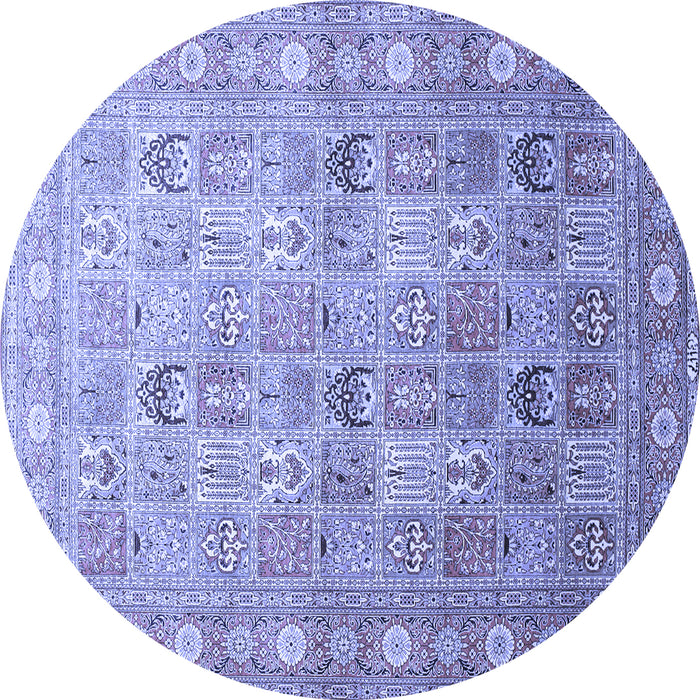 Round Persian Blue Traditional Rug, tr91blu
