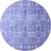 Round Persian Blue Traditional Rug, tr91blu