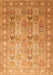 Serging Thickness of Machine Washable Persian Orange Traditional Area Rugs, wshtr91org