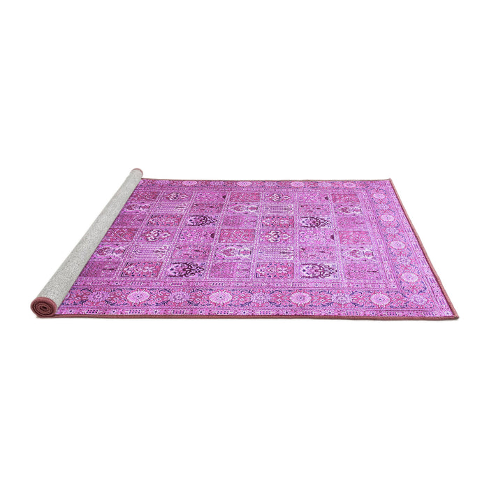 Sideview of Machine Washable Persian Purple Traditional Area Rugs, wshtr91pur