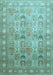 Machine Washable Persian Light Blue Traditional Rug, wshtr91lblu