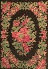 Medallion Brown French Rug, tr920brn