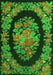 Medallion Green French Rug, tr920grn