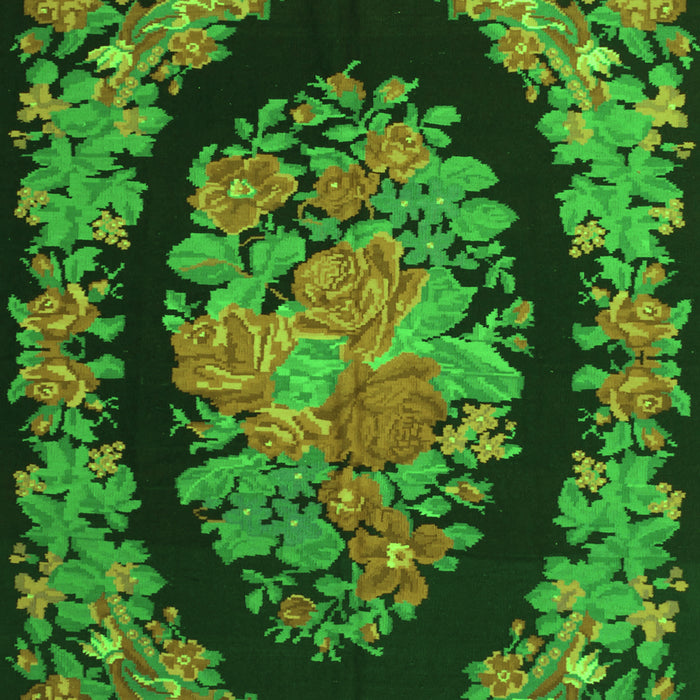 Medallion Green French Rug, tr920grn
