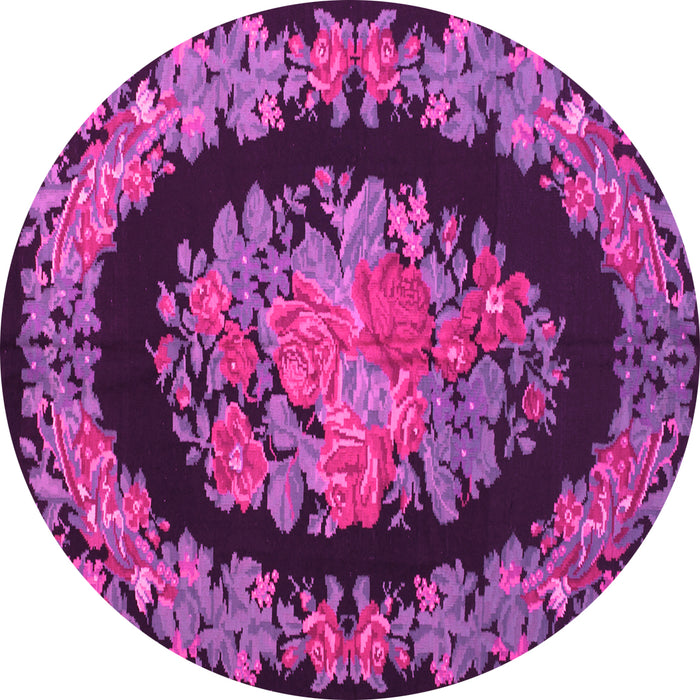Round Medallion Pink French Rug, tr920pnk