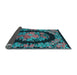 Sideview of Medallion Light Blue French Rug, tr920lblu