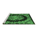 Sideview of Machine Washable Medallion Emerald Green French Area Rugs, wshtr920emgrn